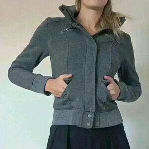 dELiA*s, zip up sweatshirt, jacket,  Gray, Size Small